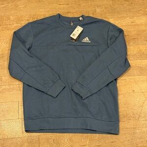 NWT Adidas Stadium Fleece Badge of Sport Sweatshirt Wonder Steel Size Medium